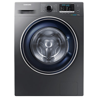 Samsung WW70J5555FX/EU ecobubble™ Freestanding Washing Machine, 7kg Load, A+++ Energy Rating, 1400rpm Spin, Graphite Samsung WW70J5555FX/EU ecobubble™ Freestanding Washing Machine, 7kg Load, A+++ Energy Rating, 1400rpm Spin, Graphite